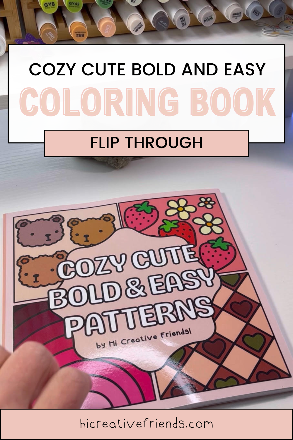 Watch this Cozy Cute BOLD AND EASY coloring book flip through